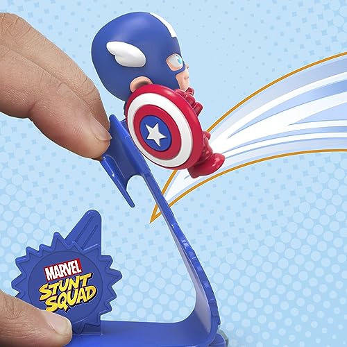 MARVEL STUNT SQUAD TOWER SMASH PLAYSET CAPITAN AME RICA VS THANOS FIGURAS DE ACCION DE SUPERHE ROES - 4