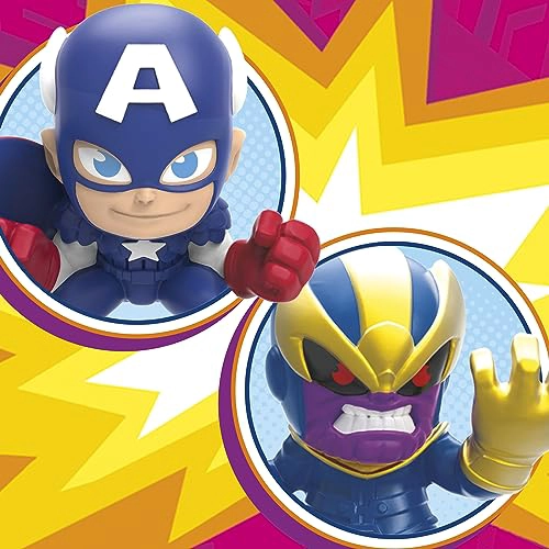 MARVEL STUNT SQUAD TOWER SMASH PLAYSET CAPITAN AME RICA VS THANOS FIGURAS DE ACCION DE SUPERHE ROES - 6