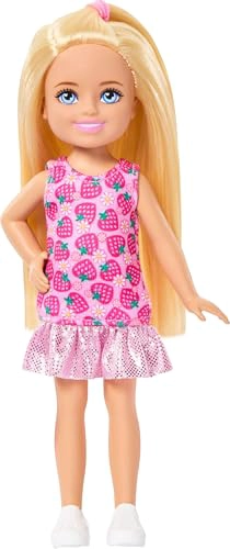 BARBIE CLUB CHELSEA MUÑECA PEQUEÑA 6 PULGADAS CON CABELLO RUBIO VISTIENDO VESTIDO EXTRAIBLE - 1