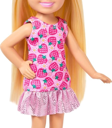 BARBIE CLUB CHELSEA MUÑECA PEQUEÑA 6 PULGADAS CON CABELLO RUBIO VISTIENDO VESTIDO EXTRAIBLE - 3