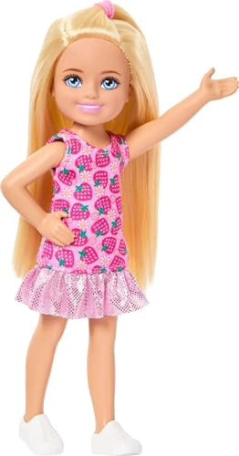 BARBIE CLUB CHELSEA MUÑECA PEQUEÑA 6 PULGADAS CON CABELLO RUBIO VISTIENDO VESTIDO EXTRAIBLE - 4
