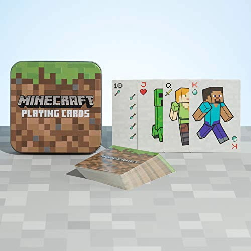 CARTAS DE JUEGO DE MINECRAFT BARAJA DE CARTAS ESTANDAR EN LATA DE VIAJE DE COLECCIONISTA - 4