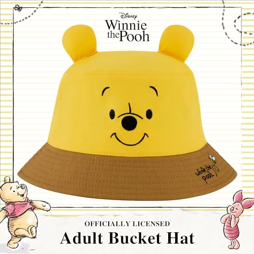DISNEY WINNIE THE POOH SOMBRERO DE PESCADOR SOMBRERO DE VIAJE PLEGABLE CON OREJAS DE OSO 3D - 2