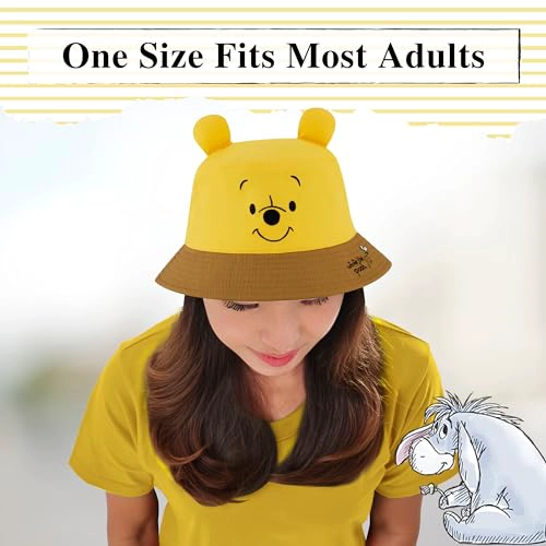 DISNEY WINNIE THE POOH SOMBRERO DE PESCADOR SOMBRERO DE VIAJE PLEGABLE CON OREJAS DE OSO 3D - 4