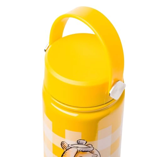 SILVER BUFFALO DISNEY WINNIE THE POOH IN HUNNY POT YELLOW GINGHAM BOTELLA DE AGUA DE ACERO - 3