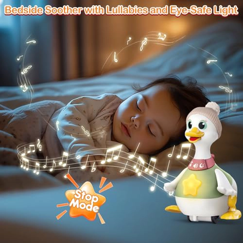 JUGUETE MUSICAL DE PATO GATEADOR CON CANCION DE CUNA JUGUETE INTERACTIVO PARA BEBE S CON MOVIMIENTO - 4