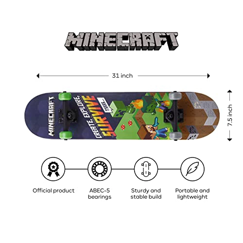 NERF PATINETA DE 31 PULGADAS 9 CAPAS DE ARCE PARA CRUCERO TALLADO TRUCOS Y DESCENSO - 4