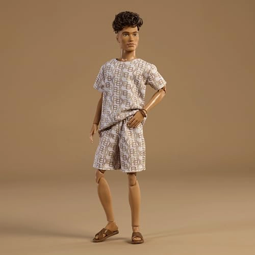 BARBIE BASICS MODEL COLLECTOR KEN FASHION DOLL 10 CON CABELLO MORENO EN CAMISA Y PANTALONES CORTOS - 2