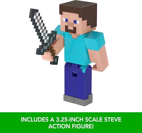 MATTEL MINECRAFT PAQUETE DE ASALTO A LA ALDEA CON 3 FIGURAS DE ACCION Y ACCESORIOS SET DE COLECCION - 2