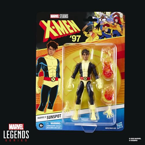 MARVEL LEGENDS SERIES MARVELS SUNSPOT XMEN 97 FIGURA DE ACCION COLECCIONABLE DE 6 PULGADAS JUGUETE - 2