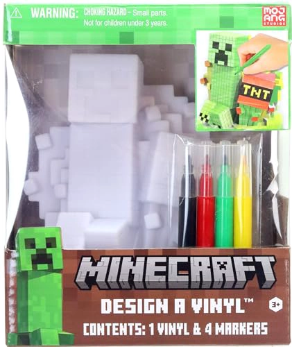 MINECRAFT DISEÑO DE VINILO DIY PARA COLOREAR Y MANUALIDADES PARA NIÑOS CON MARCADORES LAVABLES - 2