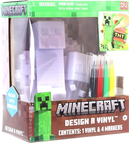 MINECRAFT DISEÑO DE VINILO DIY PARA COLOREAR Y MANUALIDADES PARA NIÑOS CON MARCADORES LAVABLES - 3