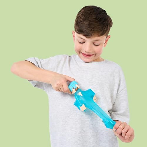 HE ROES DE GOO JIT ZU MINECRAFT PERSONAJES ELASTICOS STEVE CON ARMADURA DE DIAMANTE Y ESPADA RELLENO - 3