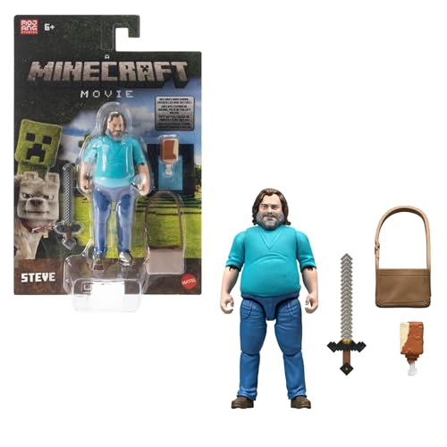 MATTEL MINECRAFT JUEGO DE FIGURAS DE ACCION Y ACCESORIOS PERSONAJE COLECCIONABLE DE STEVE POSABLE - 1