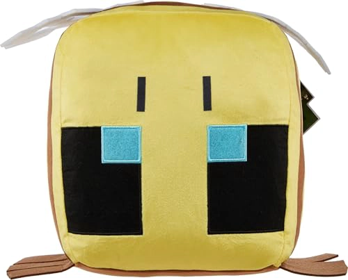 MATTEL MINECRAFT CUUTOPIA BEE MUÑECO DE ALMOHADA REDONDEADO SUAVE DE 10 PULGADAS JUGUETE - 1