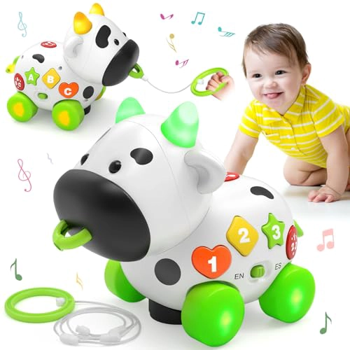 TALKFUN JUGUETES MUSICALES DE VACA PARA NIÑOS Y NIÑAS DE 1 AÑO JUGUETE BILINGE PARA BEBE S DE 61218 - 1