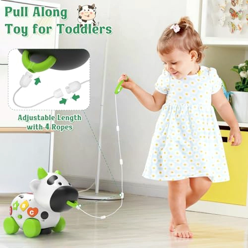 TALKFUN JUGUETES MUSICALES DE VACA PARA NIÑOS Y NIÑAS DE 1 AÑO JUGUETE BILINGE PARA BEBE S DE 61218 - 3