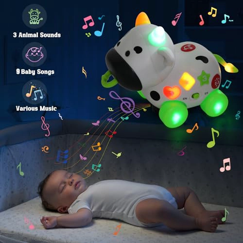 TALKFUN JUGUETES MUSICALES DE VACA PARA NIÑOS Y NIÑAS DE 1 AÑO JUGUETE BILINGE PARA BEBE S DE 61218 - 5