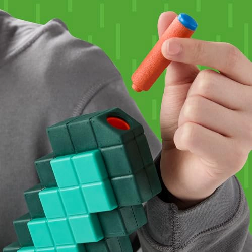 NERF MINECRAFT SWORD DART BLASTER CEBADO DE RETROCESO BORDE DE ESPUMA 8 DARDOS N1 EDADES 8 - 3