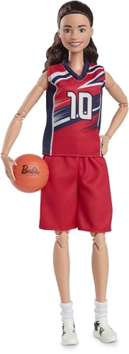 BARBIE MUÑECA EXCLUSIVA SUE BIRD CON ROPA DE UNIFORME NUMERO 10 Y ACCESORIO DE BALONCESTO - 1