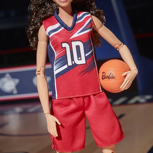 BARBIE MUÑECA EXCLUSIVA SUE BIRD CON ROPA DE UNIFORME NUMERO 10 Y ACCESORIO DE BALONCESTO - 4
