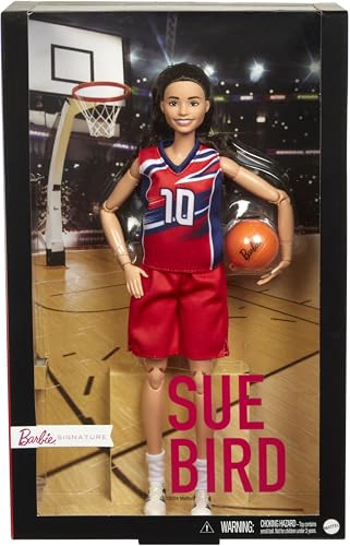 BARBIE MUÑECA EXCLUSIVA SUE BIRD CON ROPA DE UNIFORME NUMERO 10 Y ACCESORIO DE BALONCESTO - 6
