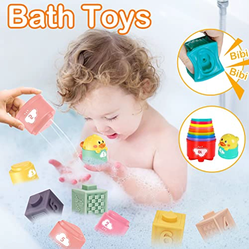 JUGUETES MONTESSORI PARA BEBE S DE 61218 MESES TAZAS DE APILAR CON CUERDA PARA BEBE S BLOQUES - 6