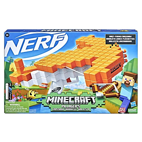 NERF BALLESTA DE MINECRAFT PILLAGER BALLESTA DE DARDOS INCLUYE 3 DARDOS DE E LITE ACCION DE BALLESTA - 2