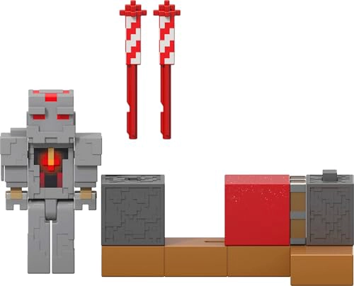MATTEL MINECRAFT REDSTONE CHARGED SERIES FIGURA DE ACCION Y ACCESORIOS JUEGO DE LANZADOR DE FUEGOS - 1