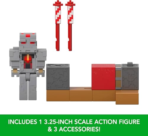MATTEL MINECRAFT REDSTONE CHARGED SERIES FIGURA DE ACCION Y ACCESORIOS JUEGO DE LANZADOR DE FUEGOS - 2