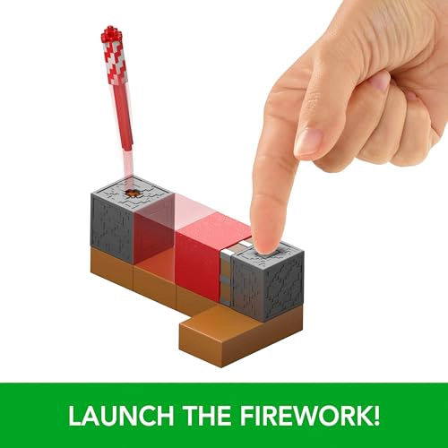 MATTEL MINECRAFT REDSTONE CHARGED SERIES FIGURA DE ACCION Y ACCESORIOS JUEGO DE LANZADOR DE FUEGOS - 3