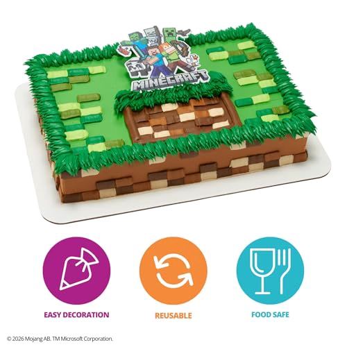 DECORACION PARA TARTAS DE MINECRAFT DECORACION DE PASTEL DE CUMPLEAÑOS CON STEVE ALEX CREEPER Y MAS - 4