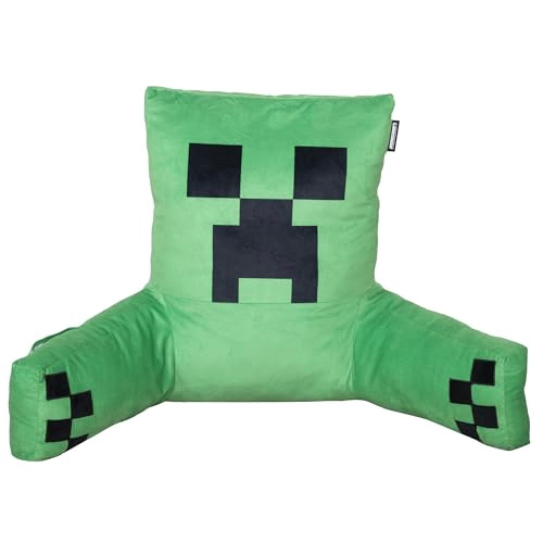 MINECRAFT RELAX PILLOW CREEPER COJIN DE SALON DE PERSONAJE REPOSABRAZOS BOLSILLO PARA TELE FONO - 1