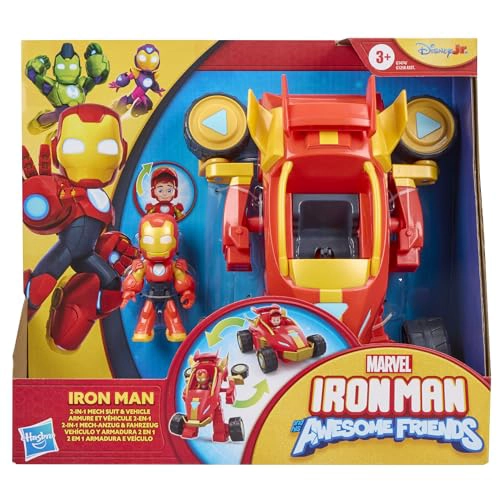 MARVEL IRON MAN Y SUS INCREIBLES AMIGOS 2 EN 1 CONJUNTO DE TRAJE MECH Y VEHICULO SET DE FIGURAS - 2