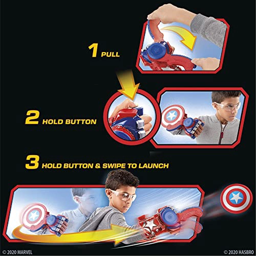 MARVEL NERF POWER MOVES AVENGERS CAPITAN AME RICA ESCUDO LANZADISCOS NERF JUGUETE DE LANZAMIENTO - 6