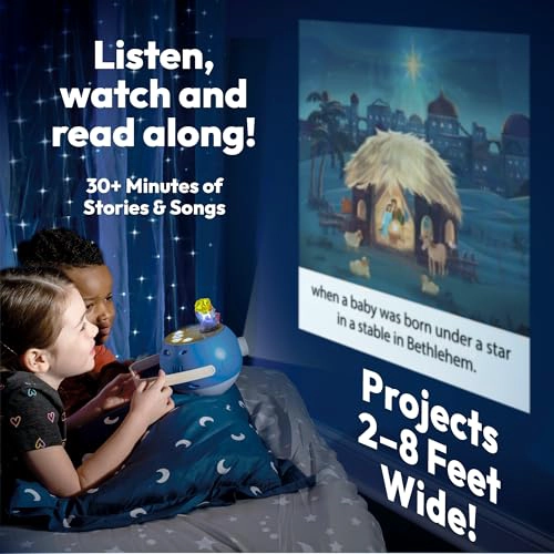 PROYECTOR DE LIBROS PARA NIÑOS 6 BIBLIAS 5 CUENTOS CLASICOS DE LECTURA EN VOZ ALTA 10 CANCIONES LUZ - 2
