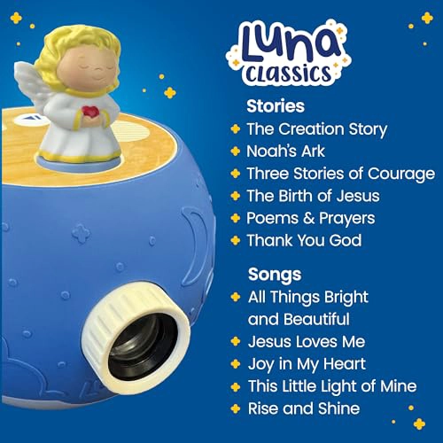 PROYECTOR DE LIBROS PARA NIÑOS 6 BIBLIAS 5 CUENTOS CLASICOS DE LECTURA EN VOZ ALTA 10 CANCIONES LUZ - 4