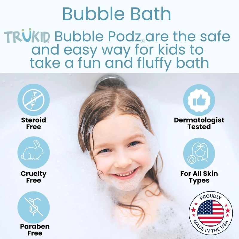 TRUKID BUBBLE PODZ BAÑO DE BURBUJAS PARA NIÑOS PEQUEÑOS Y BEBE S SIN LAGRIMAS SUAVE Y REFRESCANTE - 1