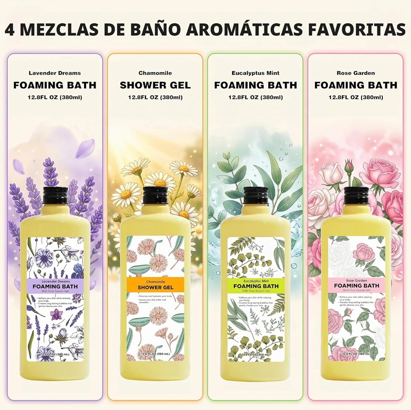 SERENITY SANCTUARY BAÑO DE BURBUJAS PARA MUJER JUEGO DE REGALO PERFUMADO PARA ADULTOS 512 ONZAS - 1