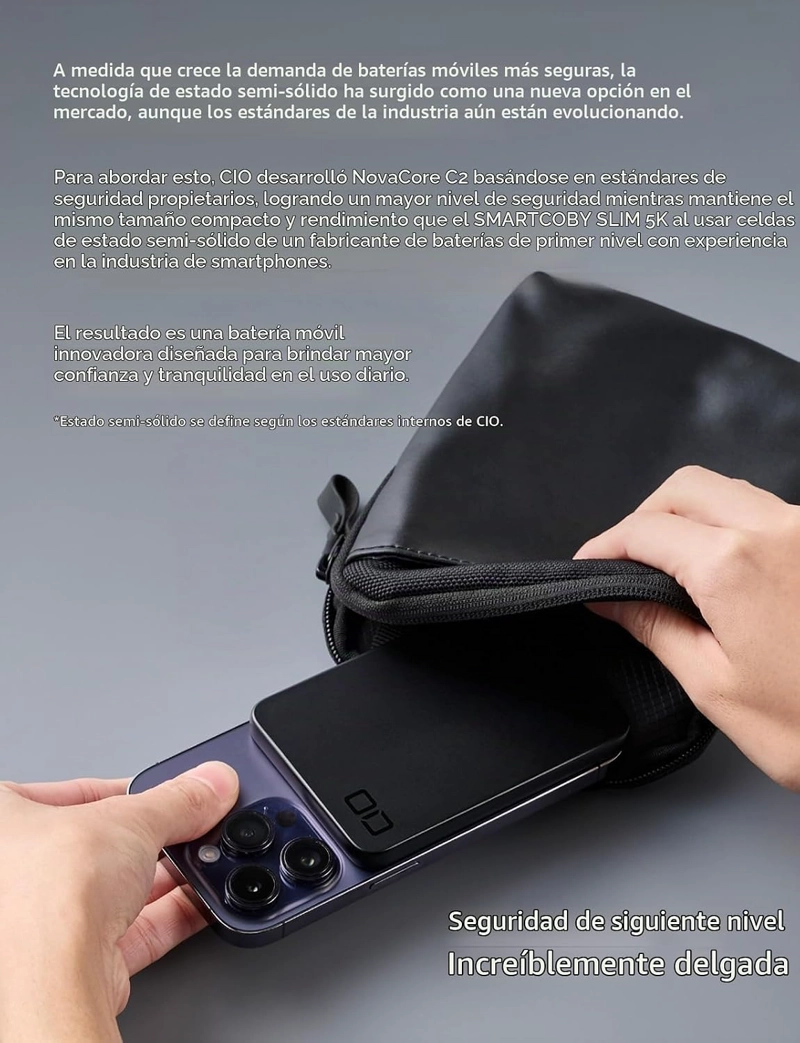 CIO SMARTCOBY SLIM II WIRELESS 2.0 SS5K 5000MAH POWER BANK NEGRO - 4