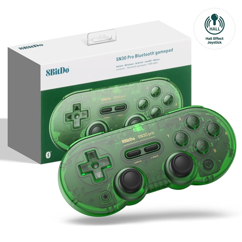 8BITDO SN30 PRO - GREEN,SWITCH WIRELESS BLUETOOTH GAME CONTROLLER GAMEPAD - 1