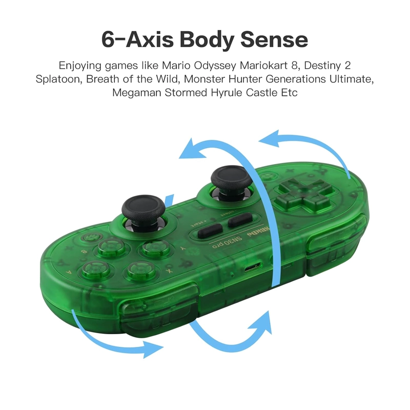 8BITDO SN30 PRO - GREEN,SWITCH WIRELESS BLUETOOTH GAME CONTROLLER GAMEPAD - 2