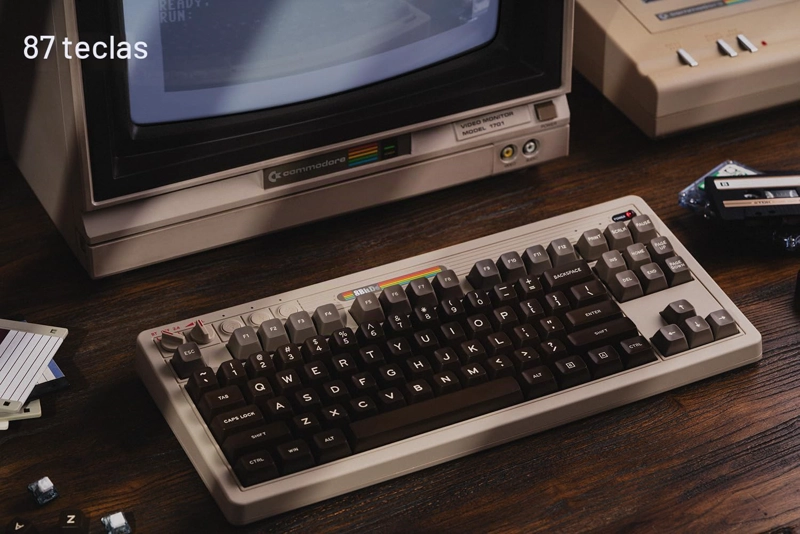 8BITDO TECLADO MECANICO RETRO DE 87 TECLAS PARA PC Y ANDROID - EDICION C64 - 5