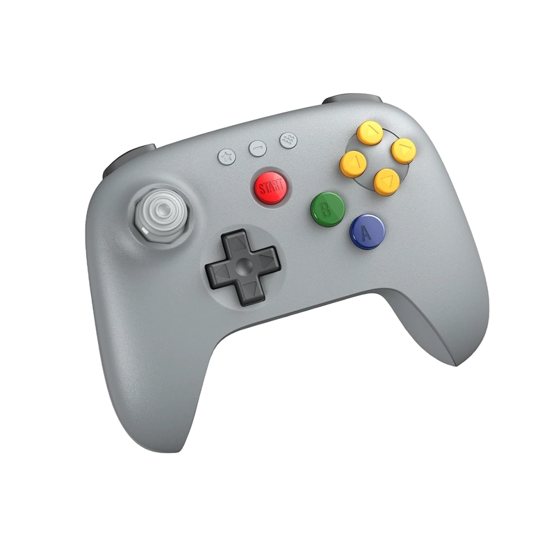 8BITDO 64 BLUETOOTH CONTROLLER FOR ANALOGUE 3D, SWITCH, SWITCH 2, WINDOWS, AND ANDROID GREY - 1