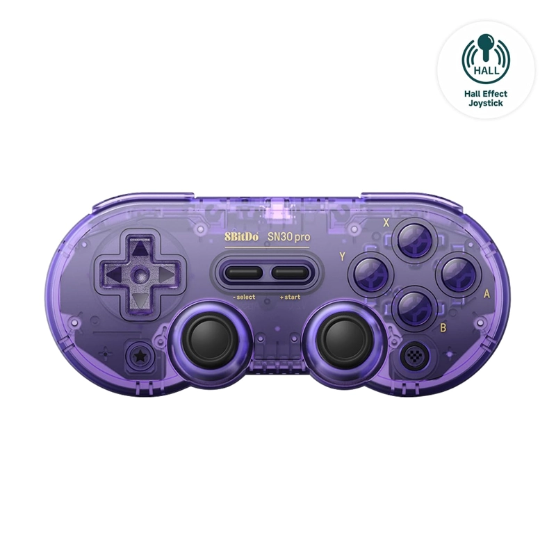 8BITDO SN30 PRO BLUETOOTH CONTROLLER FOR SWITCH1/2,WINDOWS, CRYSTAL PURPLE - 1