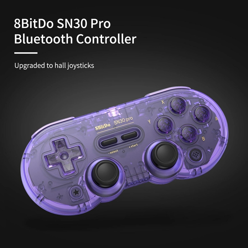 8BITDO SN30 PRO BLUETOOTH CONTROLLER FOR SWITCH1/2,WINDOWS, CRYSTAL PURPLE - 2