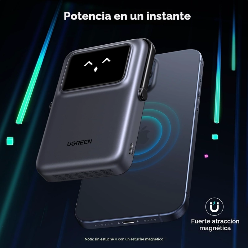 UGREEN UNO 10000MAH BANCO MAGNE TICO PD 20W QI 7.5W PARA IPHONE - 2