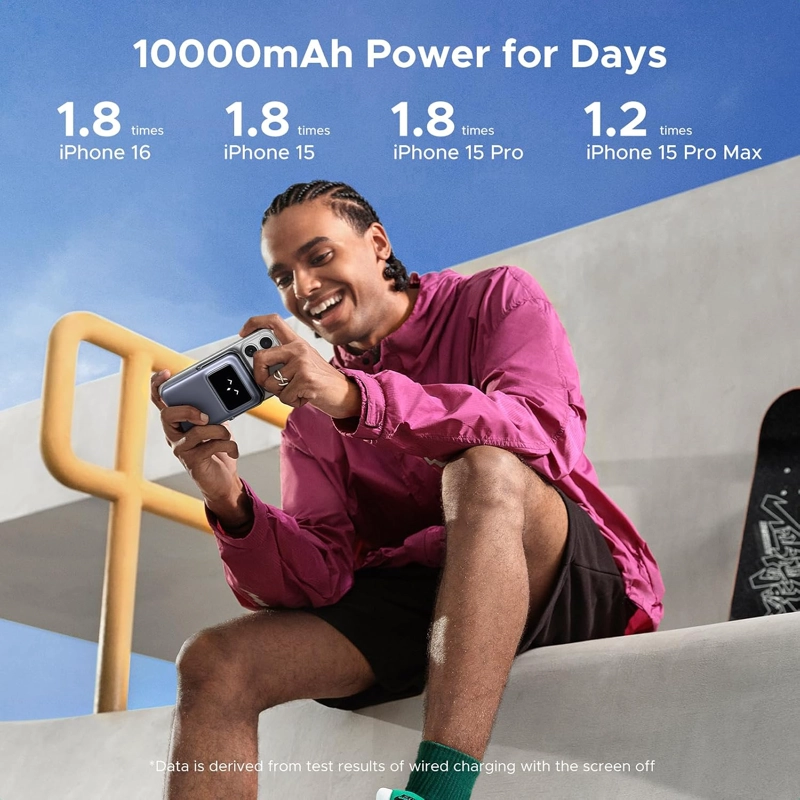 UGREEN UNO 10000MAH BANCO MAGNE TICO PD 20W QI 7.5W PARA IPHONE - 4