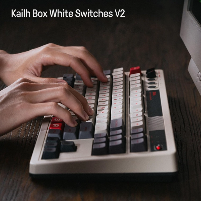 8BITDO TECLADO MECANICO RETRO DE 87 TECLAS BLUETOOTH/2.4G/USB-C, INTERCAMBIABLE EN CALIENTE, DOS - 5
