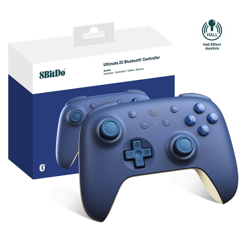 8BITDO ULTIMATE 2C BLUETOOTH CONTROLLER HALL EFFECT JOYSTICK UPDATE - PARA SWITCH/SWITCH 2, - 1